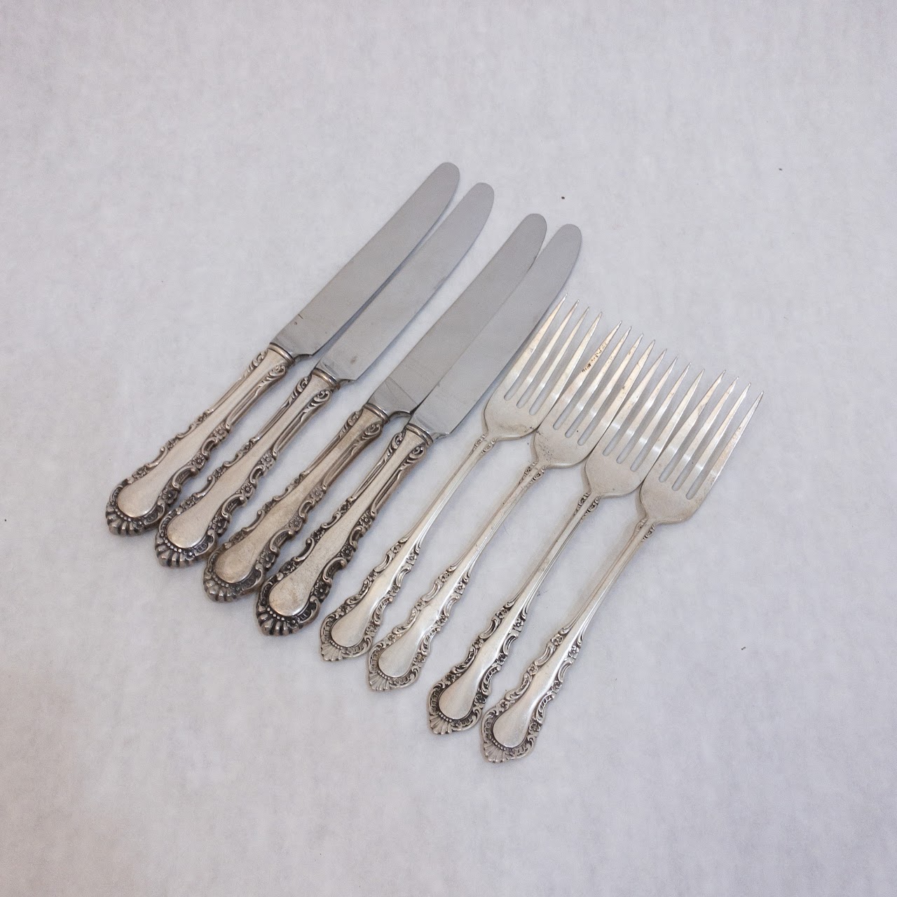 Sterling Silver & Mirror Steel Reed & Barton Knife & Fork Set