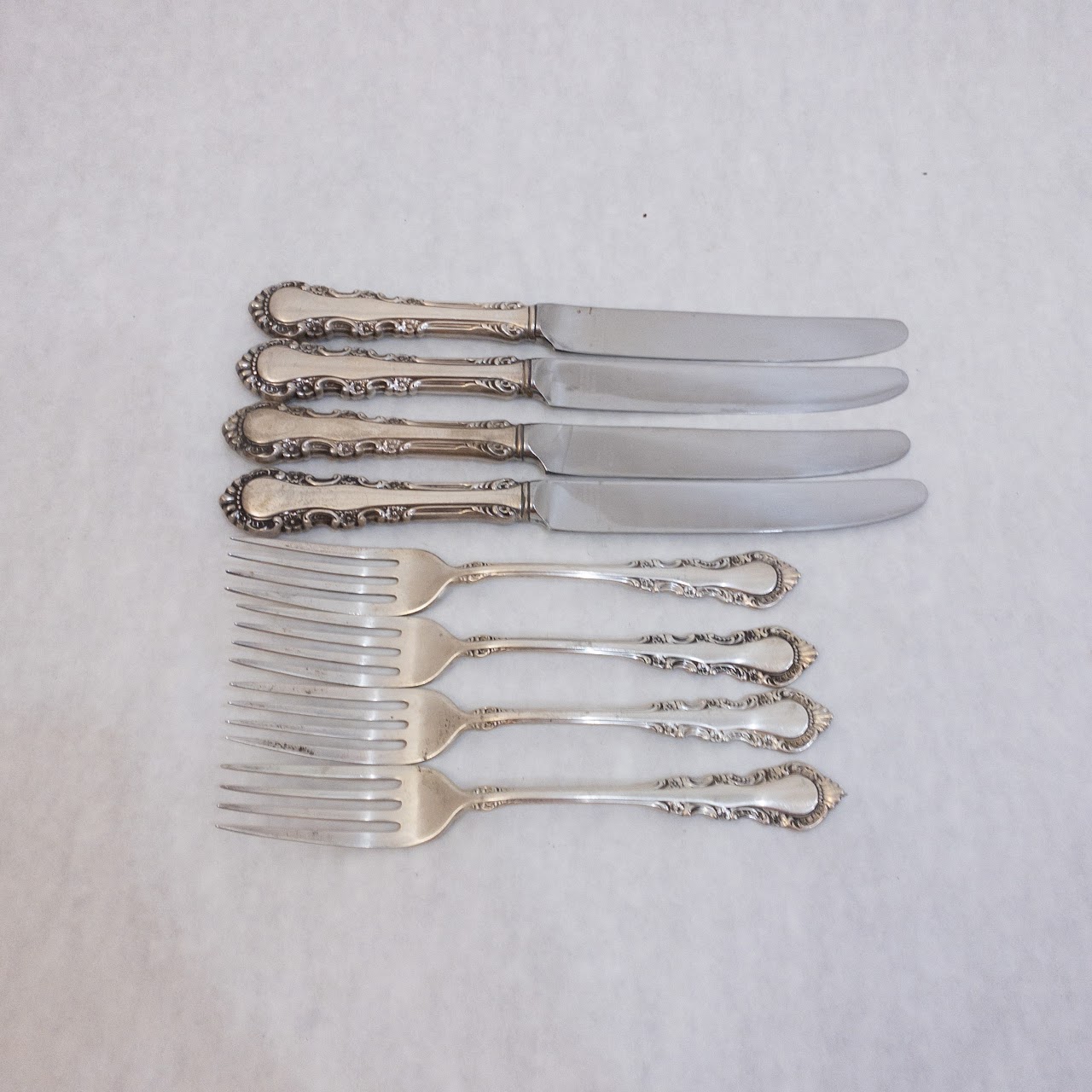 Sterling Silver & Mirror Steel Reed & Barton Knife & Fork Set