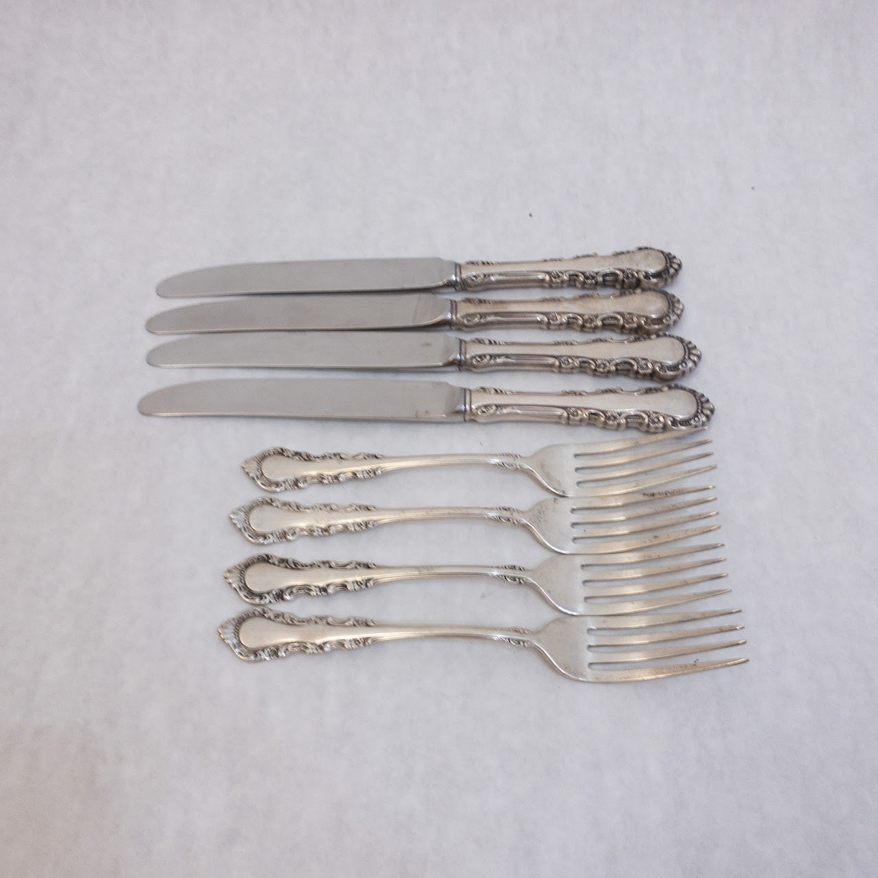 Sterling Silver & Mirror Steel Reed & Barton Knife & Fork Set