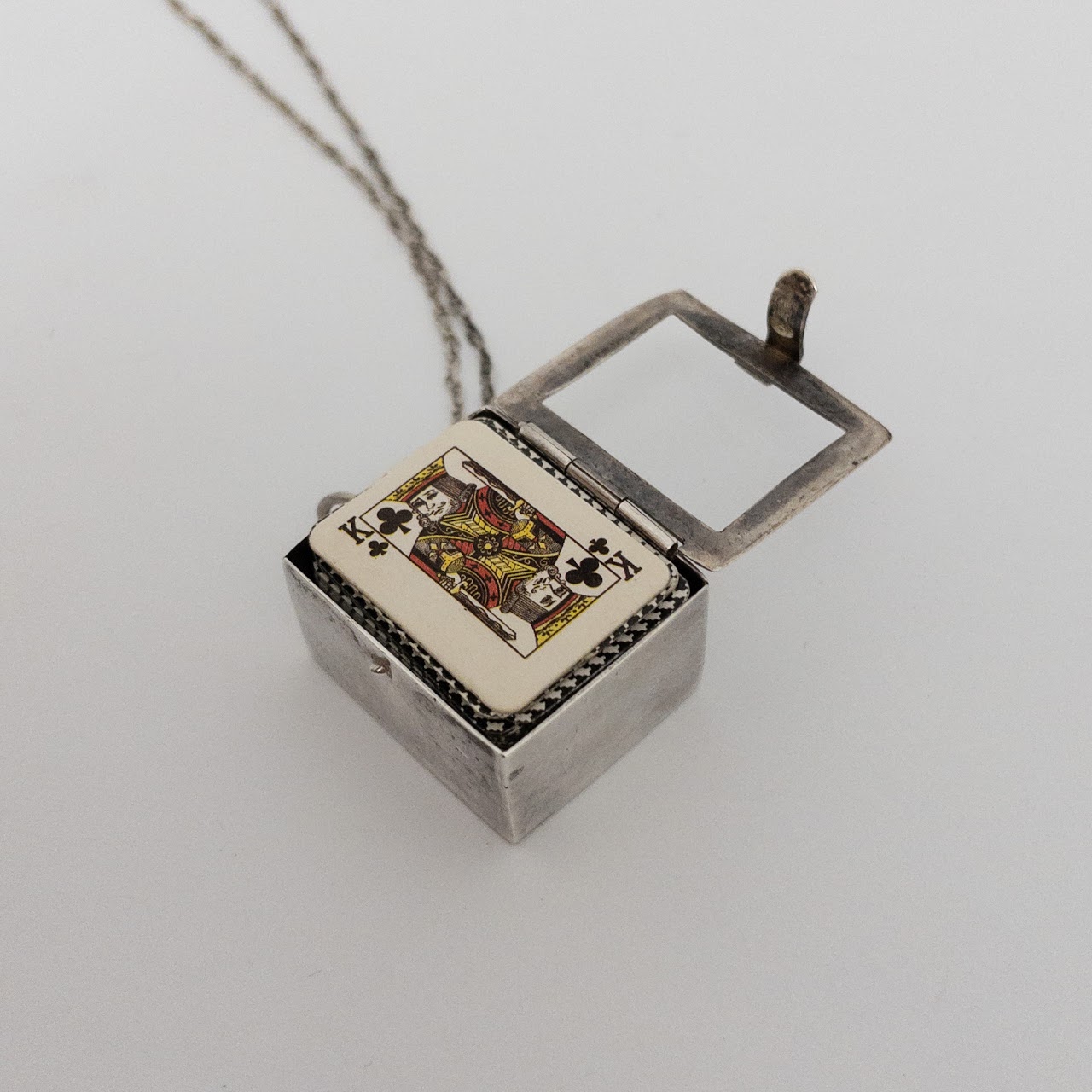 Sterling Silver & Miniature Card Deck Necklace