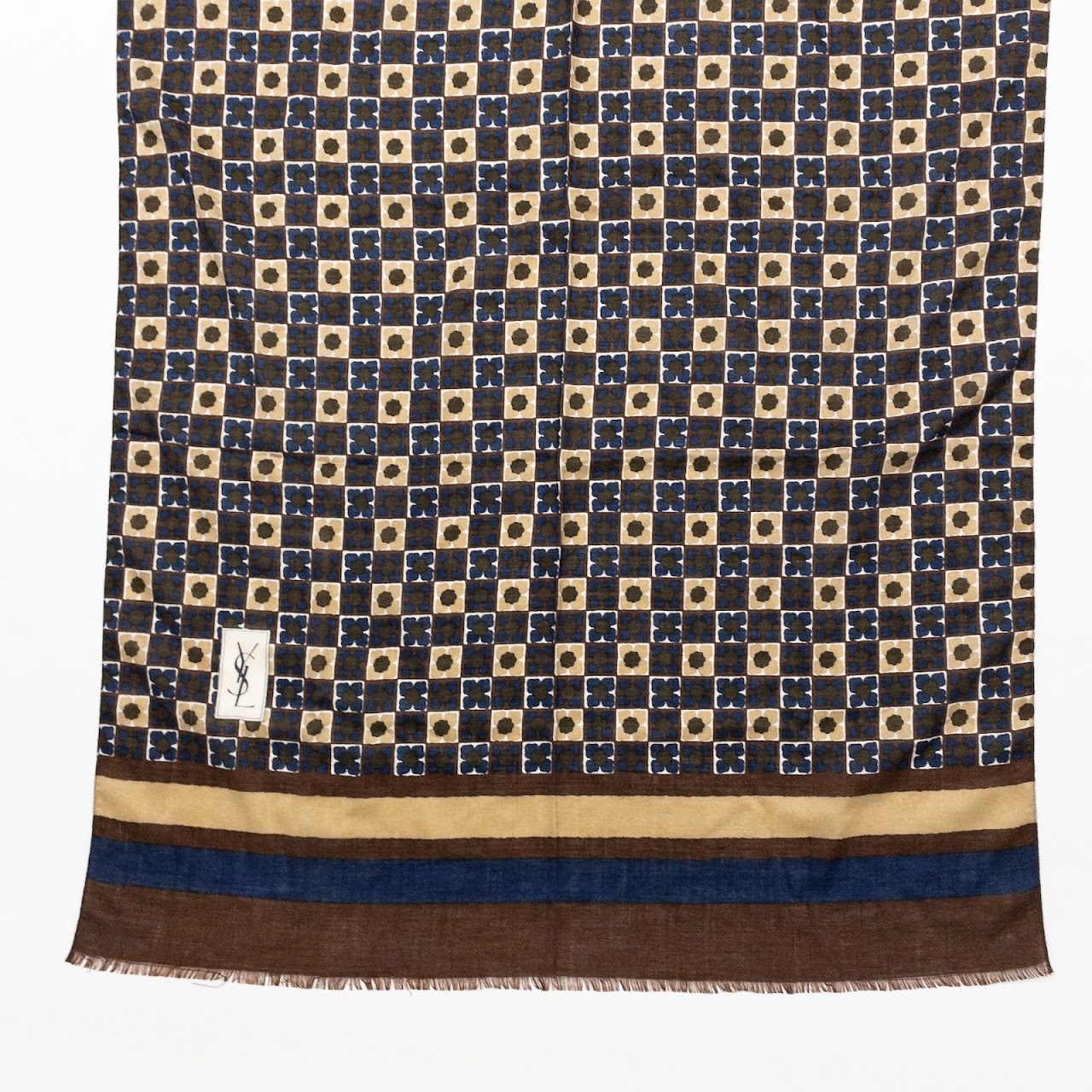 Yves Saint Laurent Printed Wool Scarf