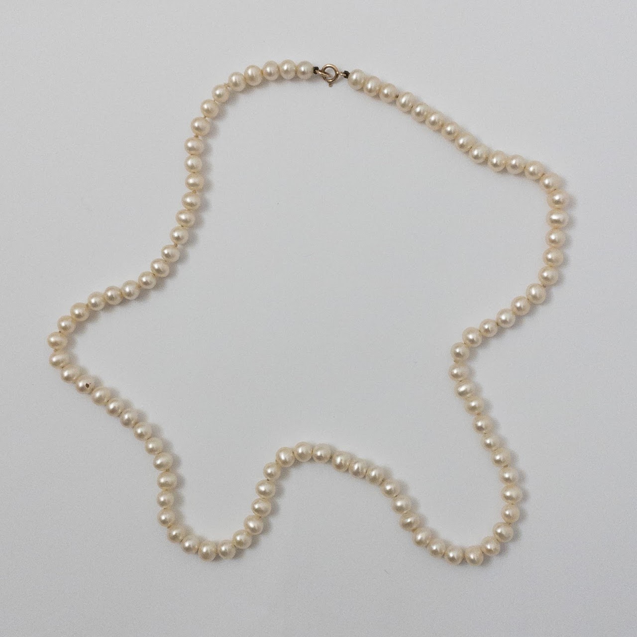 Pearl Strand Necklace with 14K Clasp