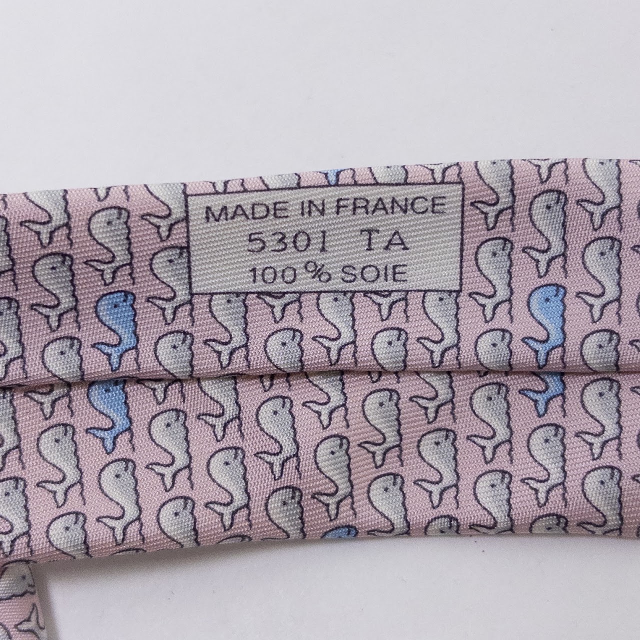 Hermès Whale Pattern Silk Tie