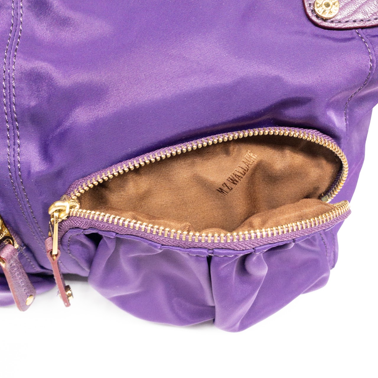 MZ Wallace Plum Nylon Shoulder Bag