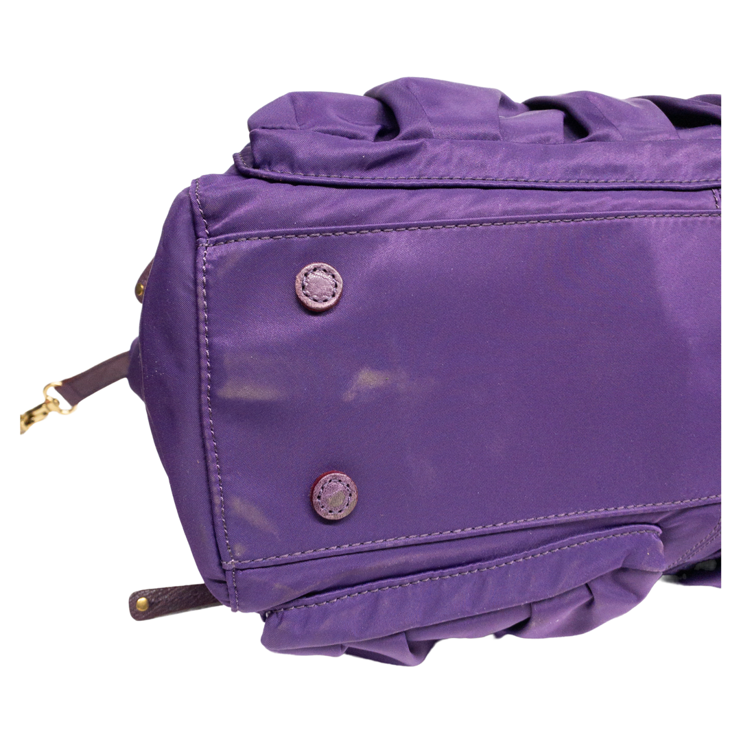 MZ Wallace Plum Nylon Shoulder Bag