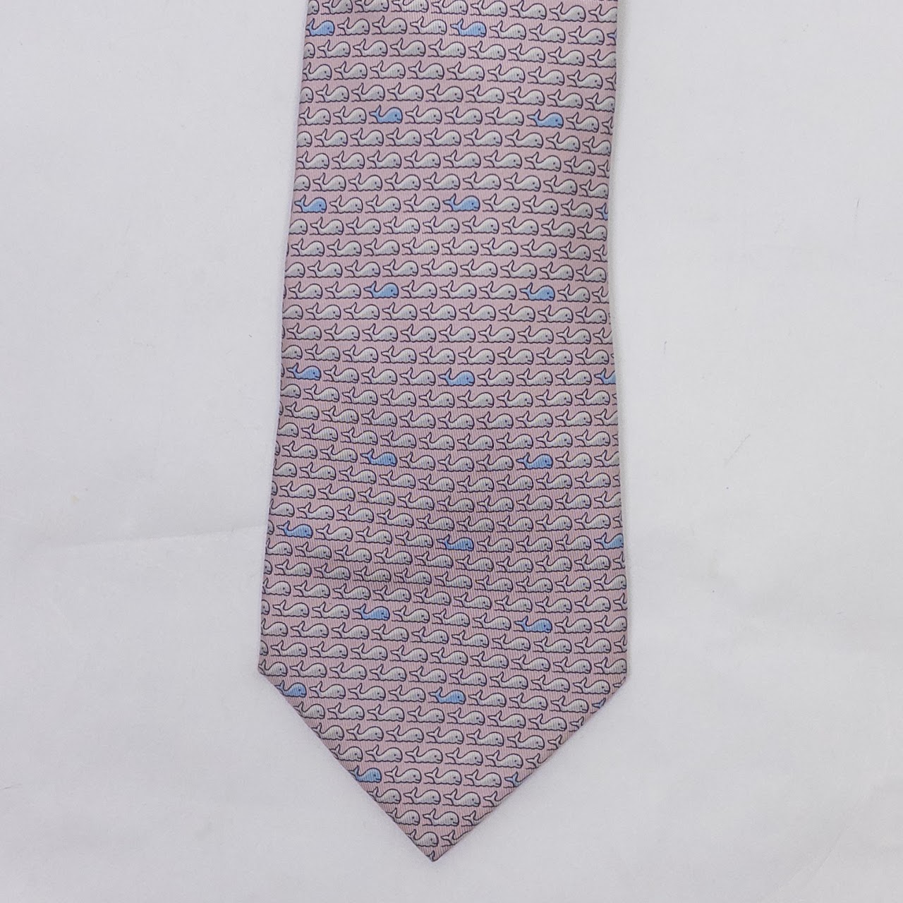 Hermès Whale Pattern Silk Tie