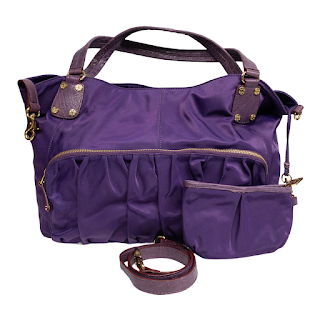 MZ Wallace Plum Nylon Shoulder Bag