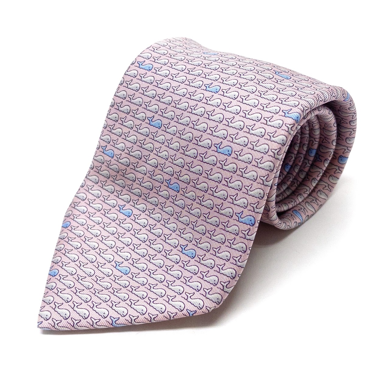 Hermès Whale Pattern Silk Tie