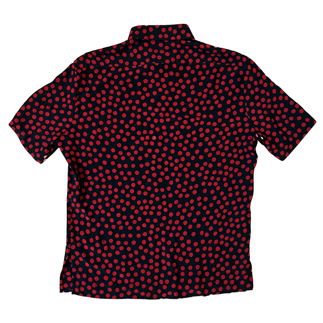 Saint Laurent Short Sleeve Silk Polo Shirt