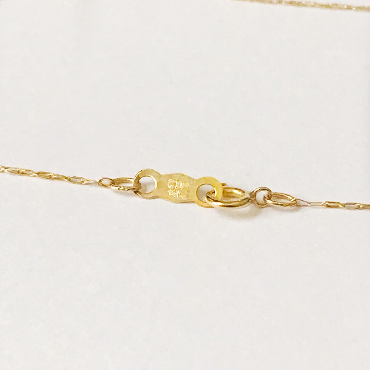 14K Gold & Diamond Locket Pendant Necklace