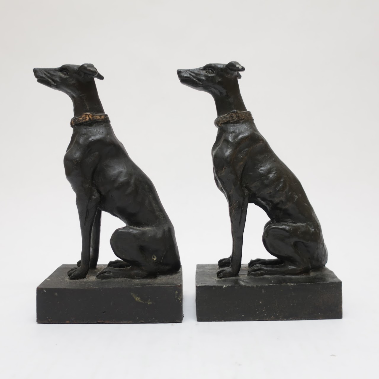 Bronze Greyhound Bookends