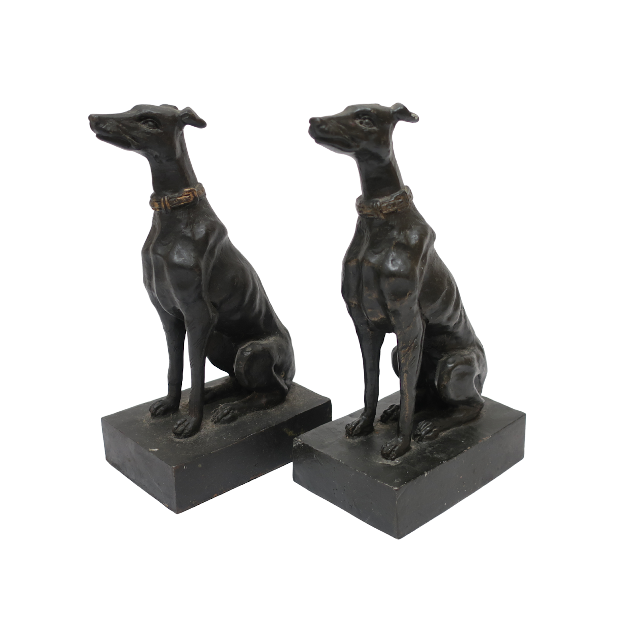 Bronze Greyhound Bookends