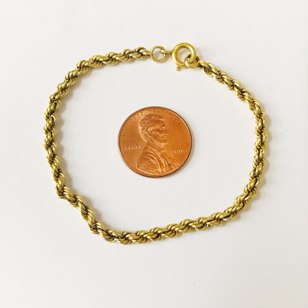 14K Gold Twist Chain Bracelet