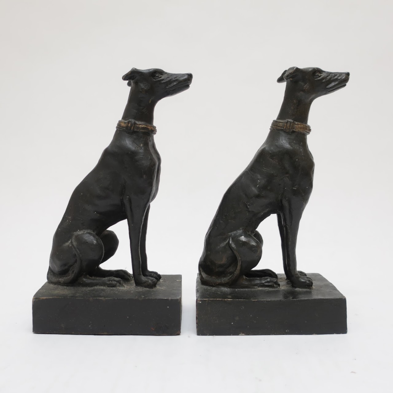 Bronze Greyhound Bookends