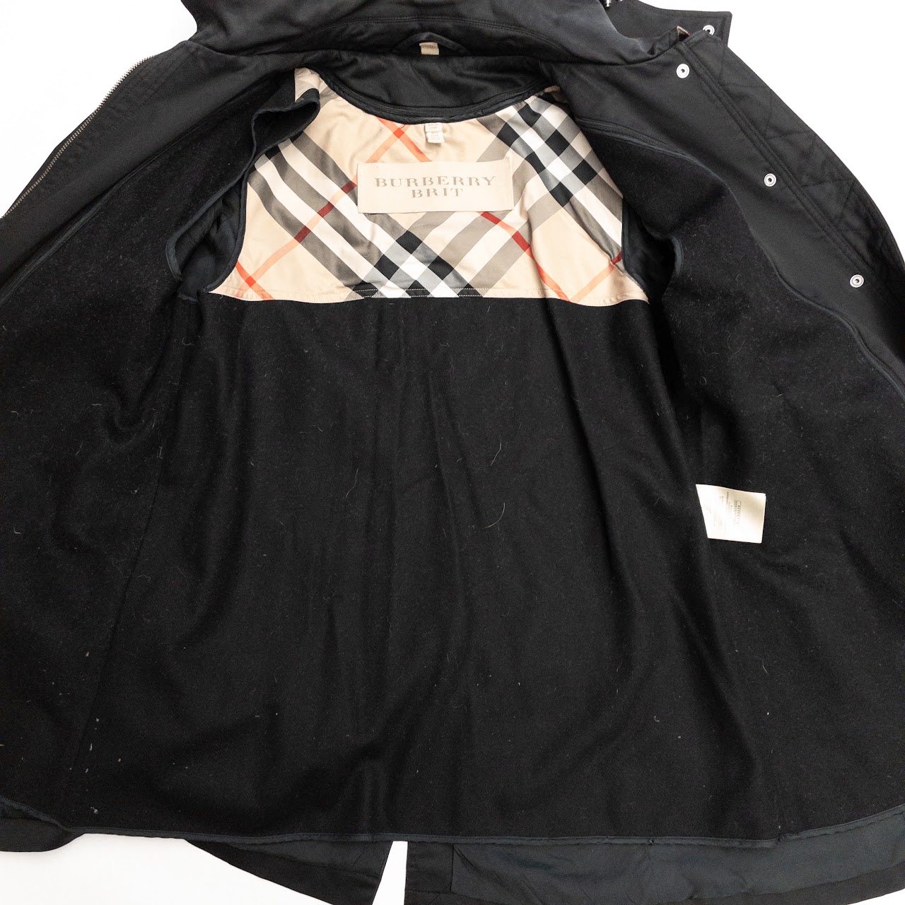 Burberry Brit Black Vest Lined Coat