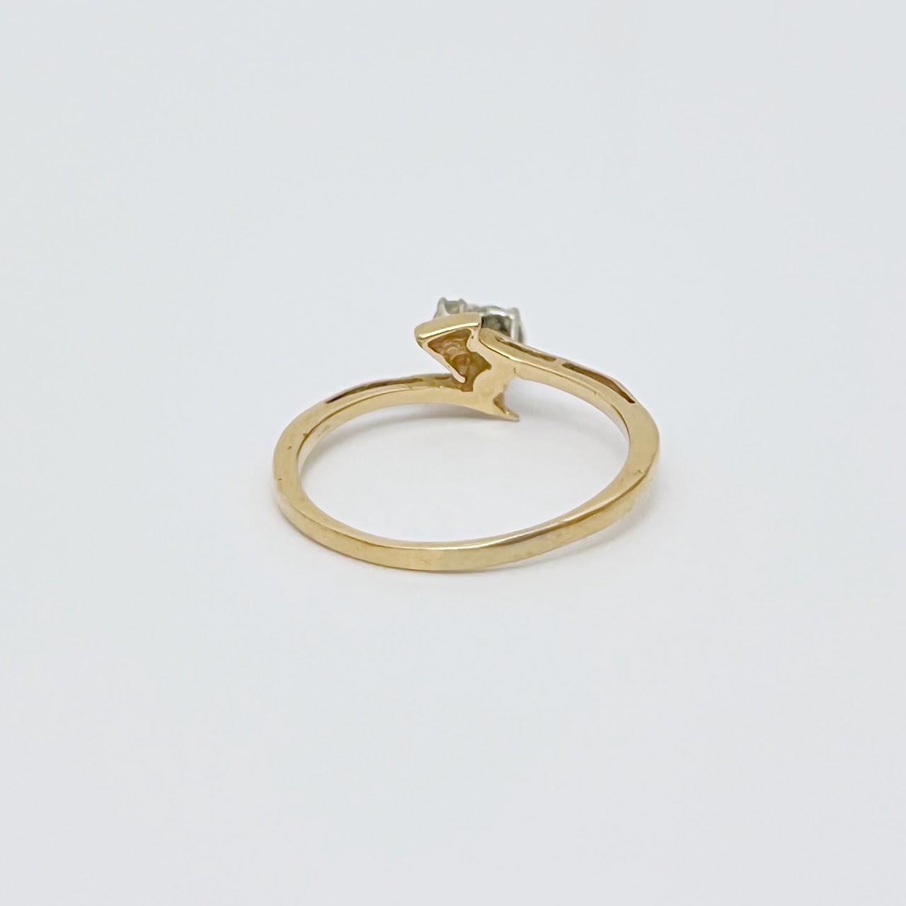 14K Gold & Dual Diamond Ring