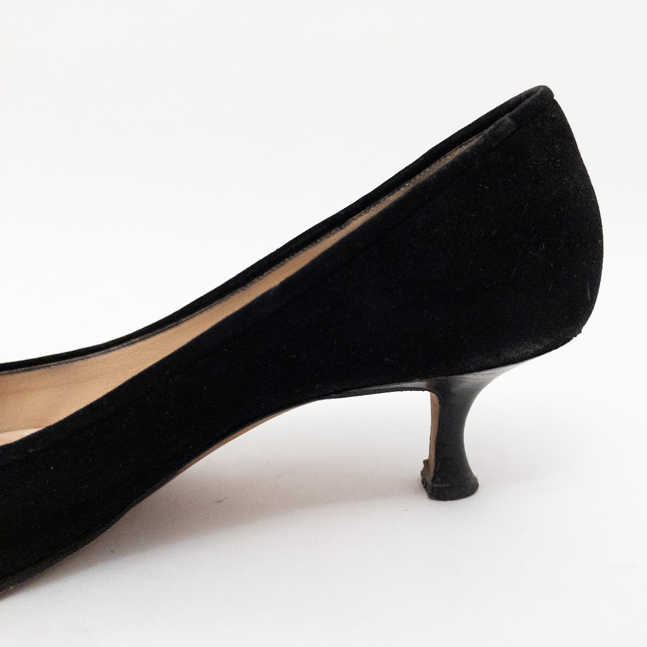 Manolo Blahnik Black Suede Heels