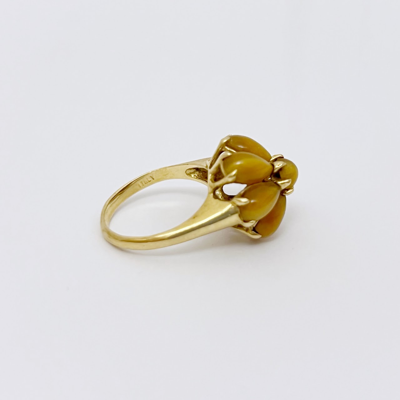 14K Gold & Resin Cabochon Ring