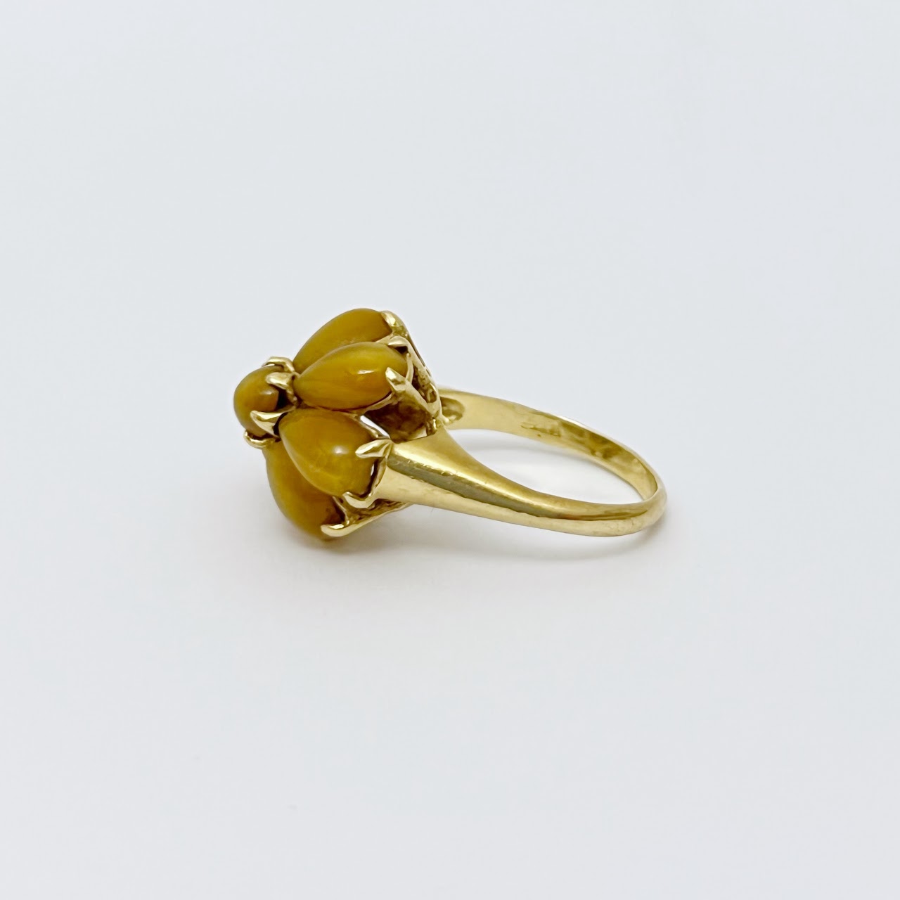 14K Gold & Resin Cabochon Ring