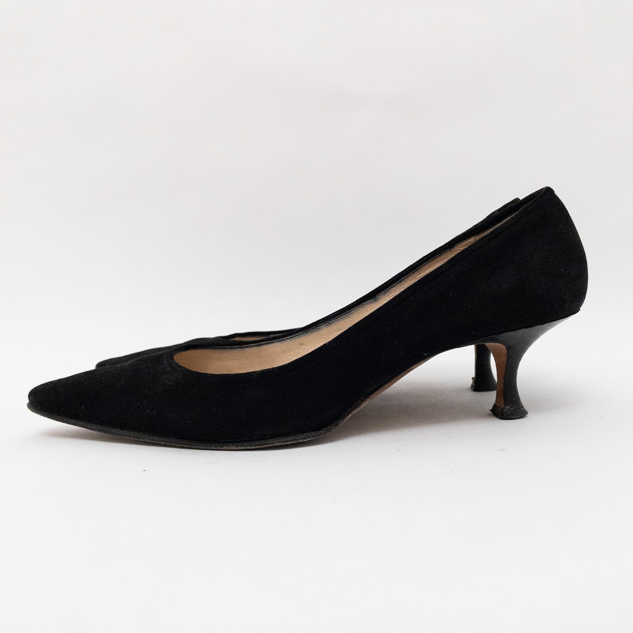 Manolo Blahnik Black Suede Heels