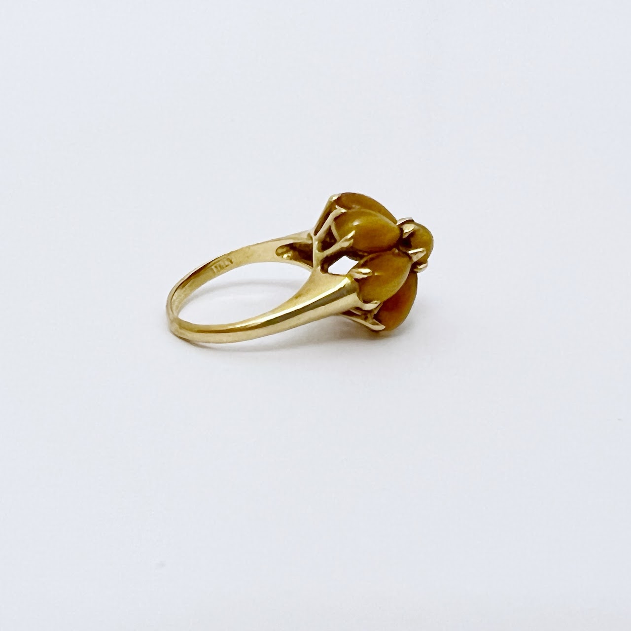 14K Gold & Resin Cabochon Ring