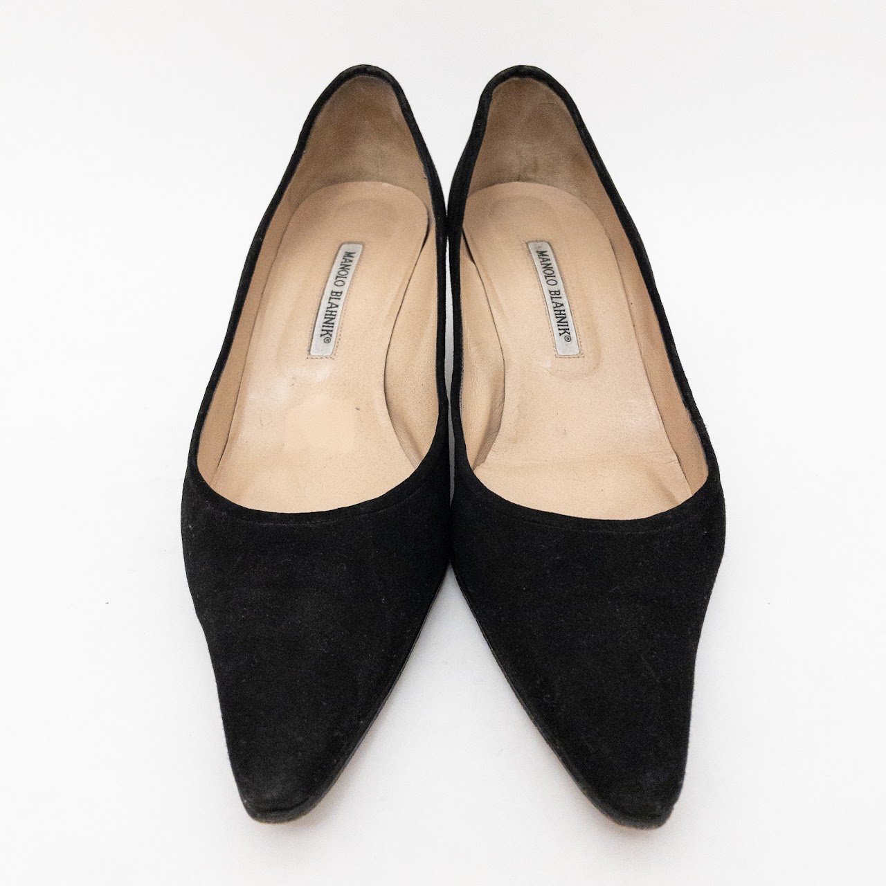 Manolo Blahnik Black Suede Heels