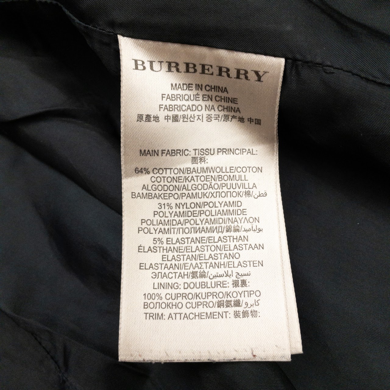 Burberry Brit Black Vest Lined Coat