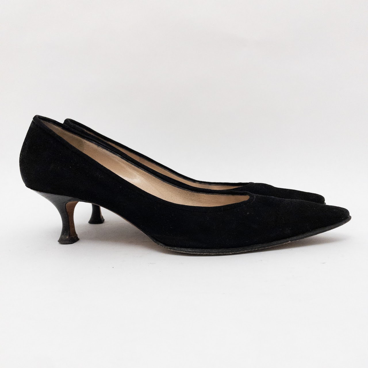 Manolo Blahnik Black Suede Heels