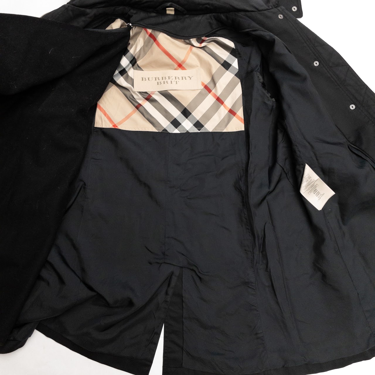 Burberry Brit Black Vest Lined Coat