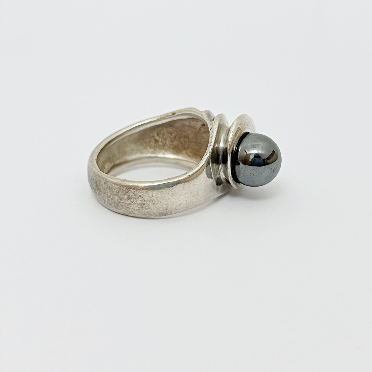 Sterling Silver & Hematite Ring