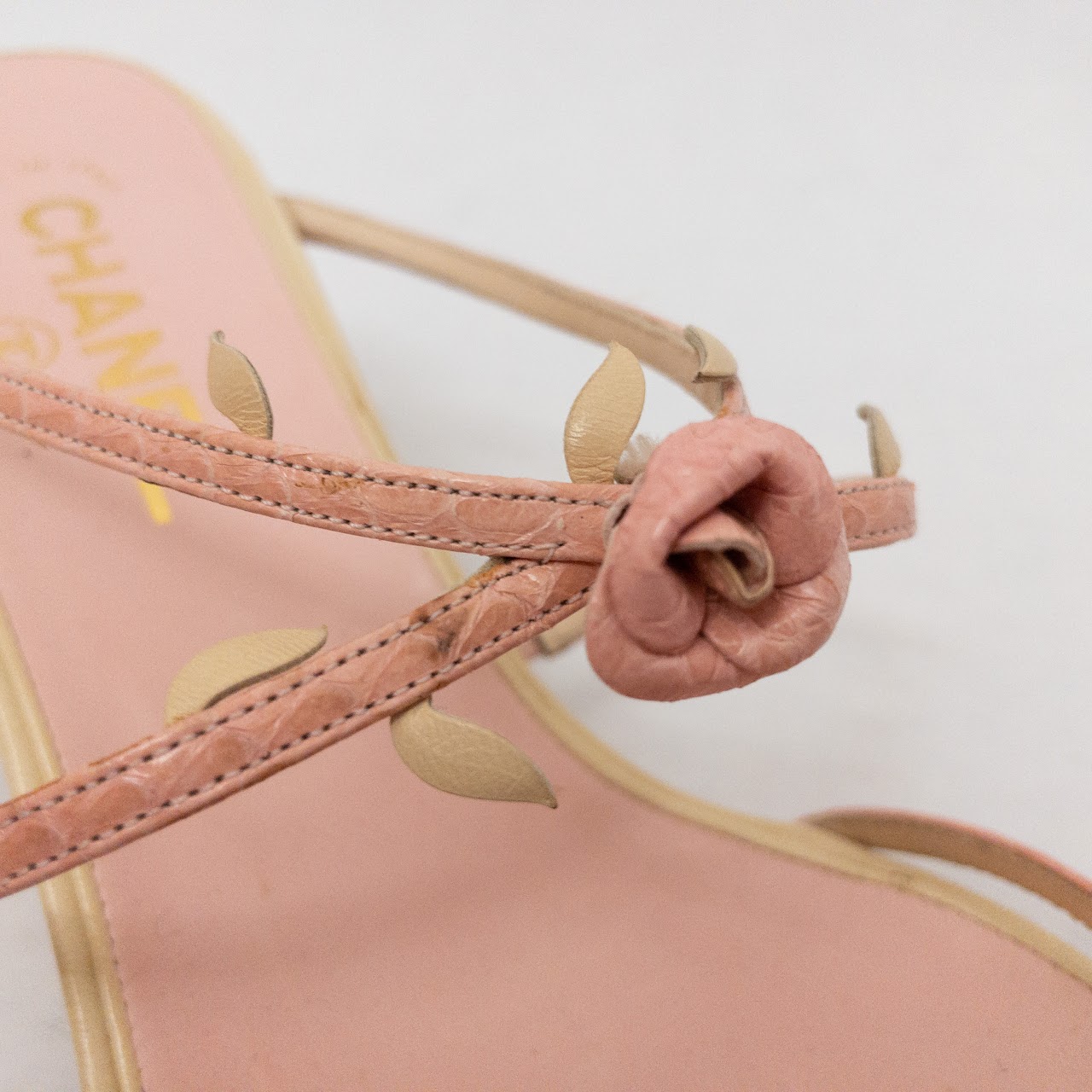 chanel rosebud sandals