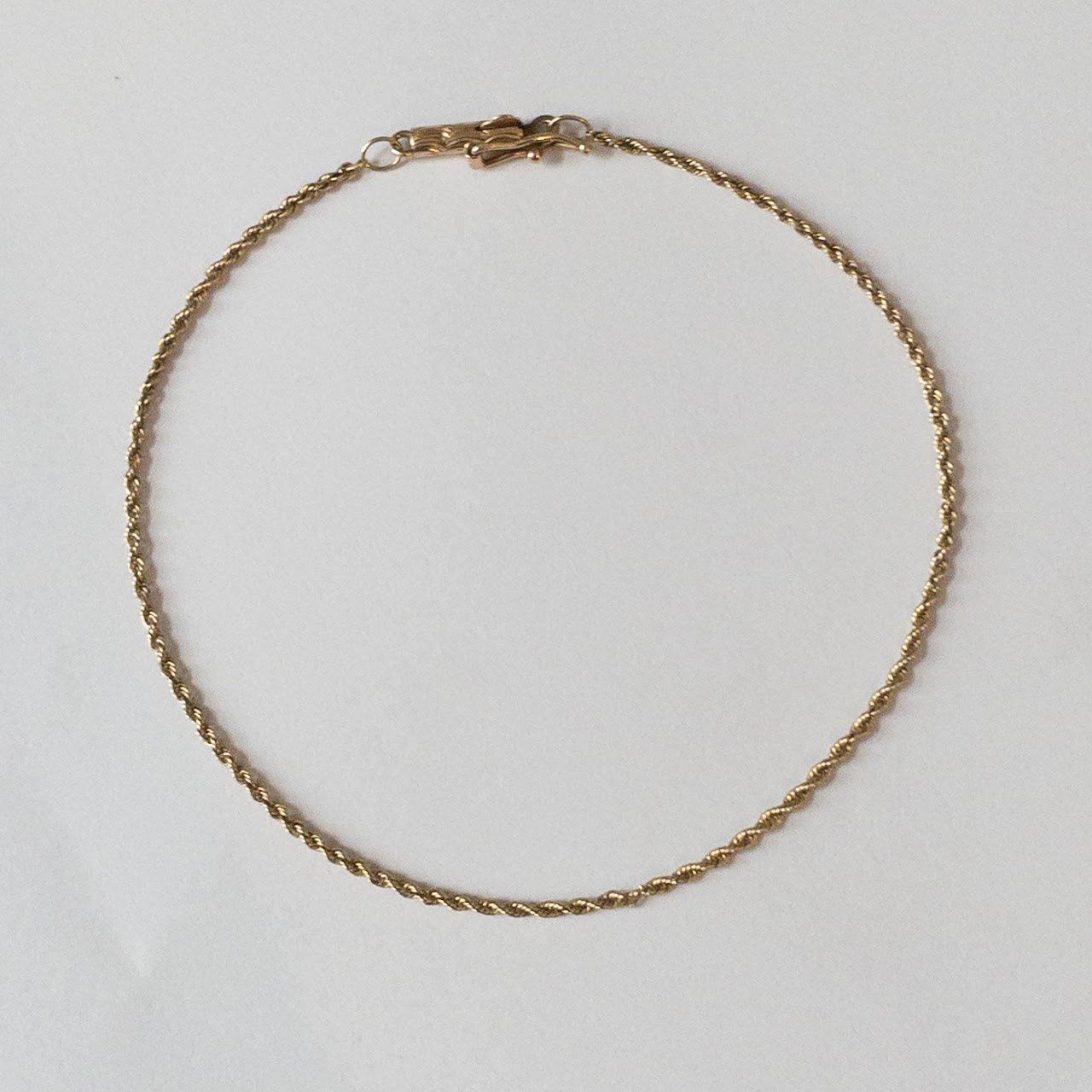 14K Gold Rope Bracelet