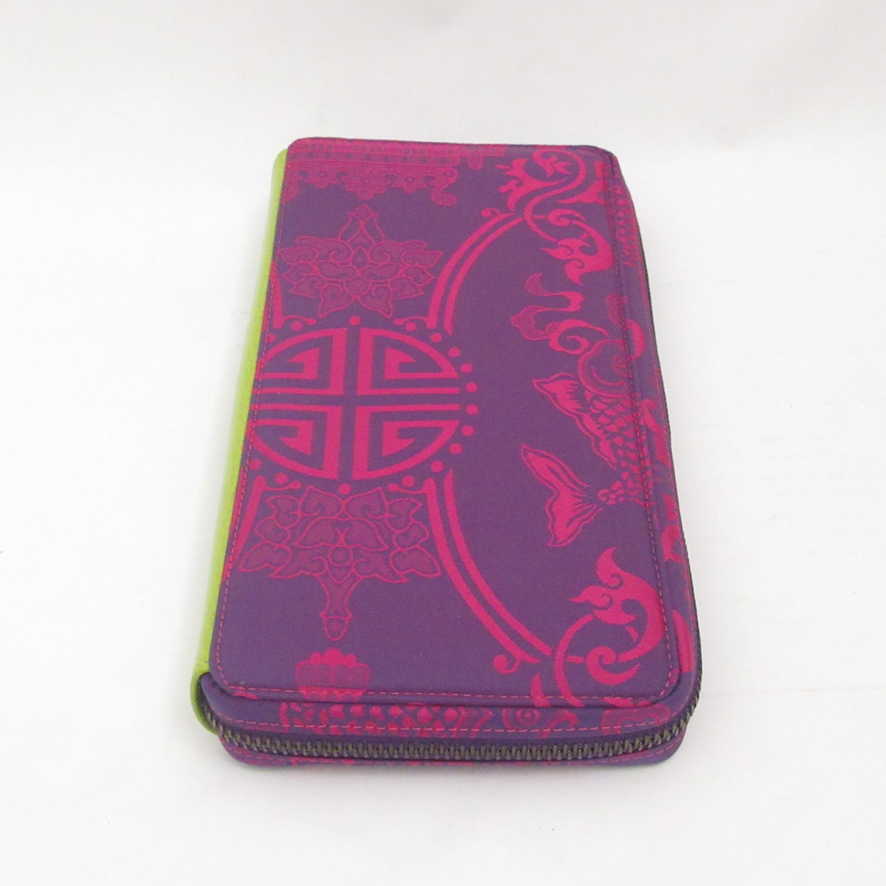 Shanghai Tang MINT Silk & Leather Travel Wallet