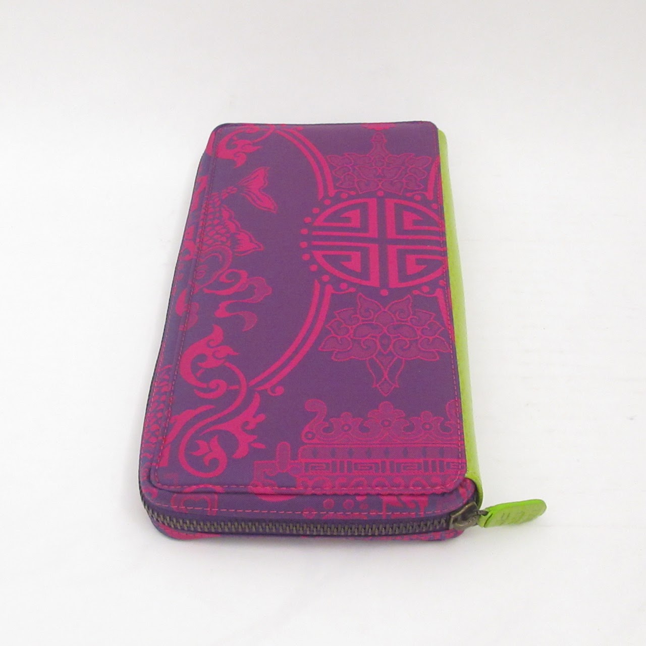 Shanghai Tang MINT Silk & Leather Travel Wallet