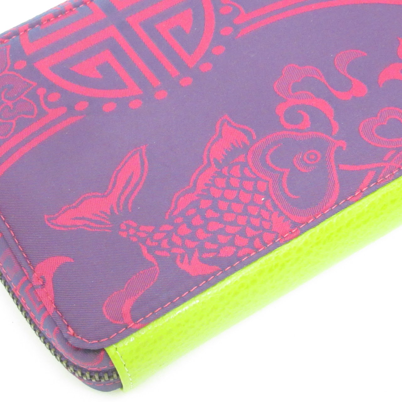 Shanghai Tang MINT Silk & Leather Travel Wallet