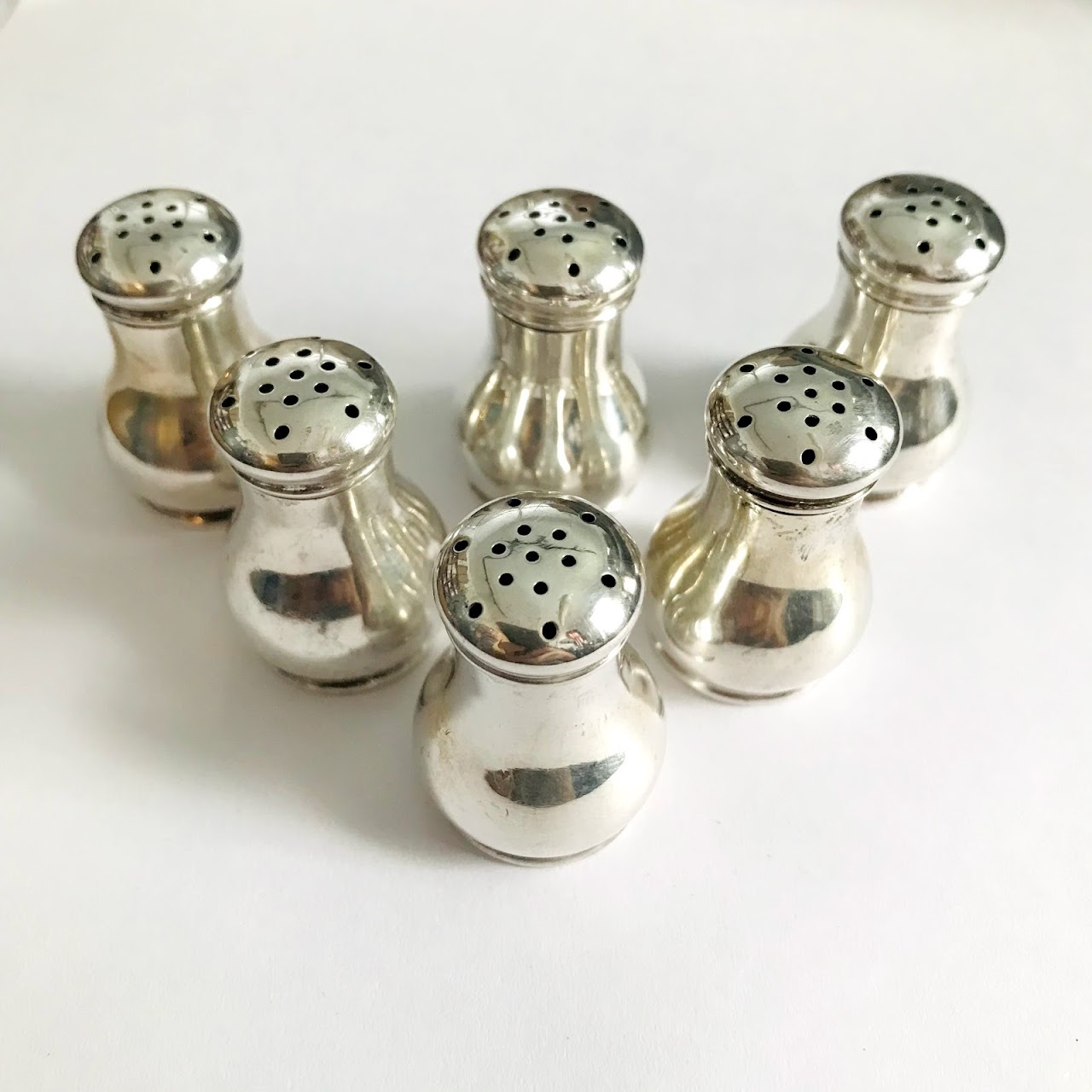 Sterling Silver Individual Salt Shaker Set