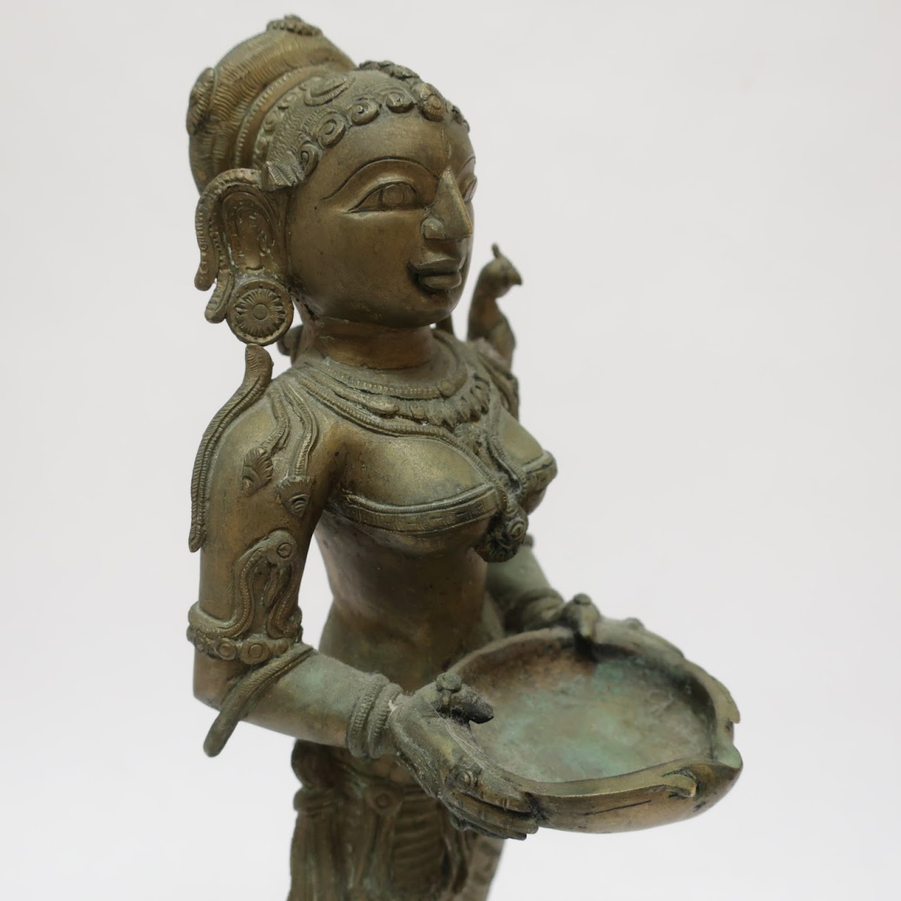 Brass Hindu Goddess Statue