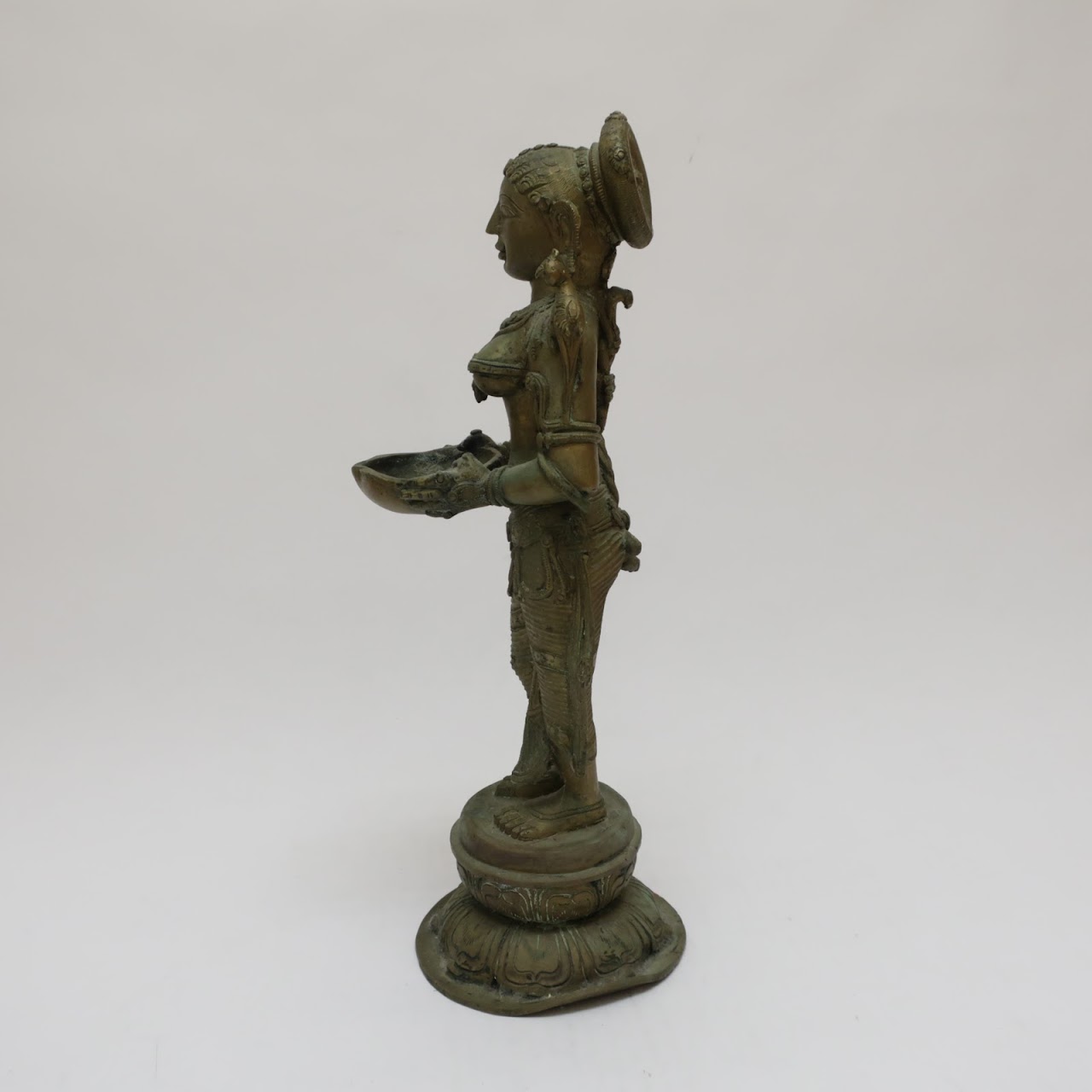 Brass Hindu Goddess Statue