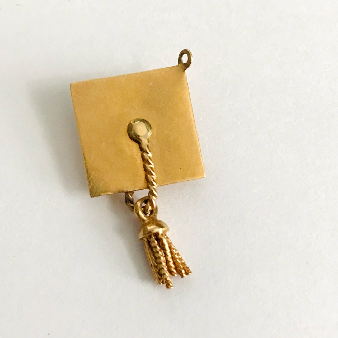 14K Gold 1950s Graduation Charm Pair