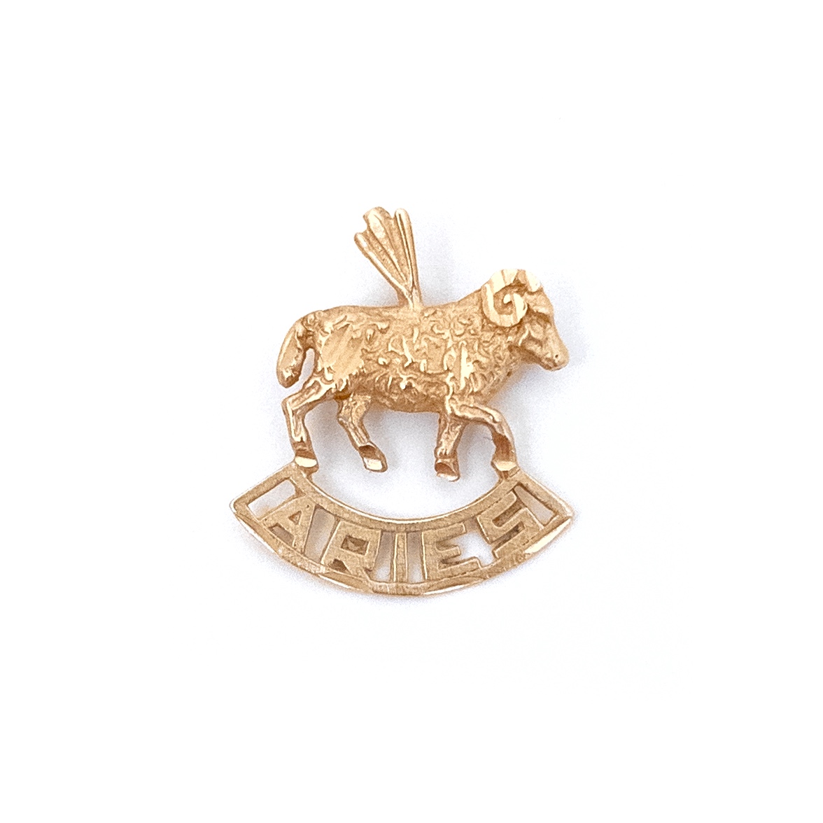 14K Gold Aries Pendant