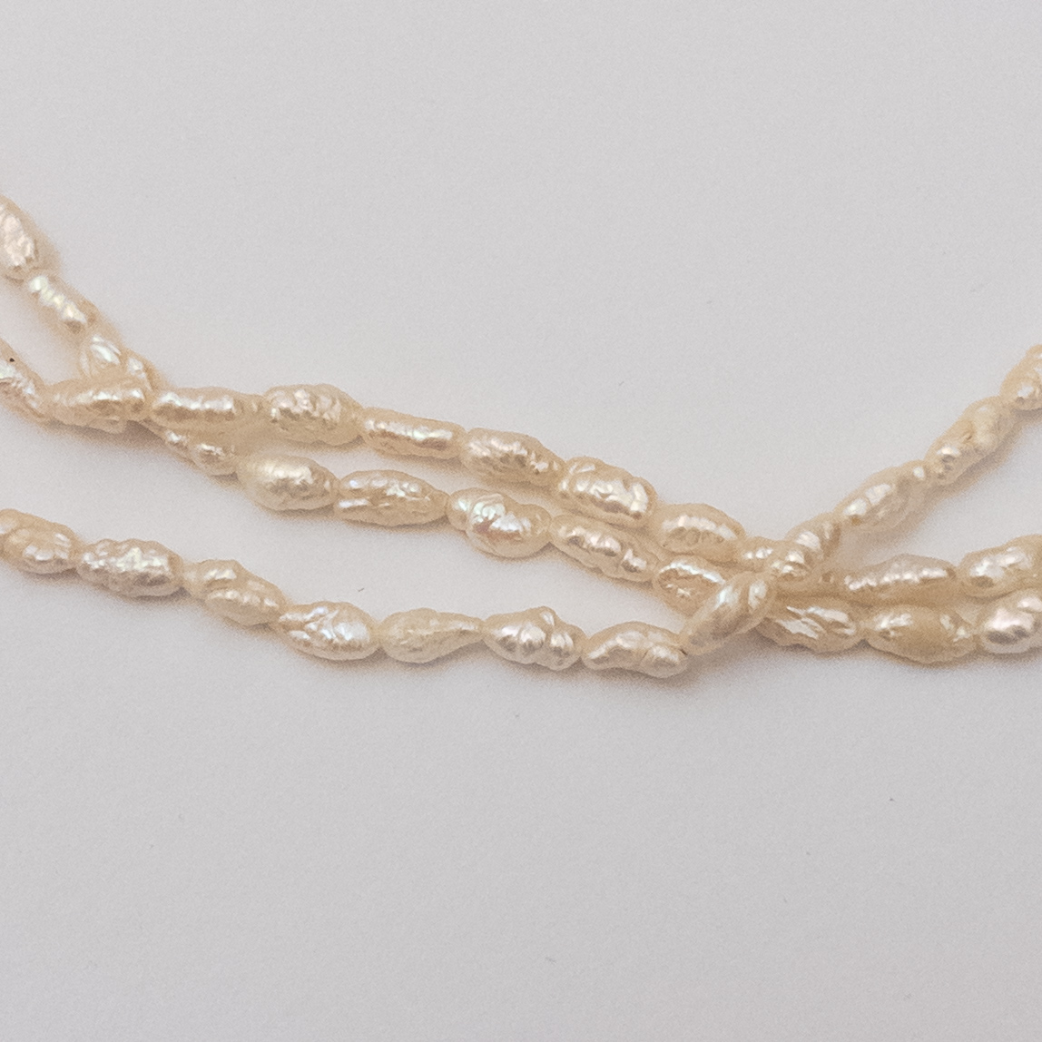 14K Gold and Freshwater Pearl Triple Strand Necklace