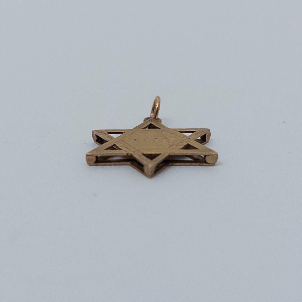 14K Gold Star of David Pendant