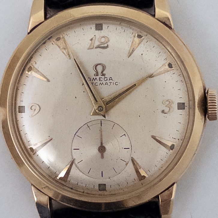 Omega 14K Gold 1950s Bumper Automatic Watch