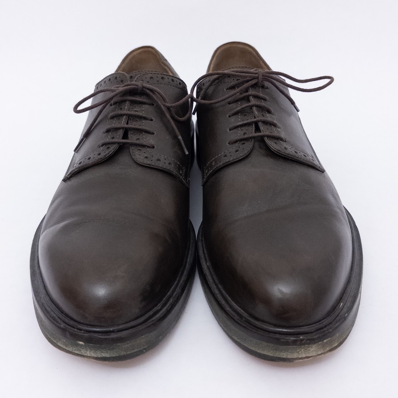 Hermès Brown Leather Oxfords