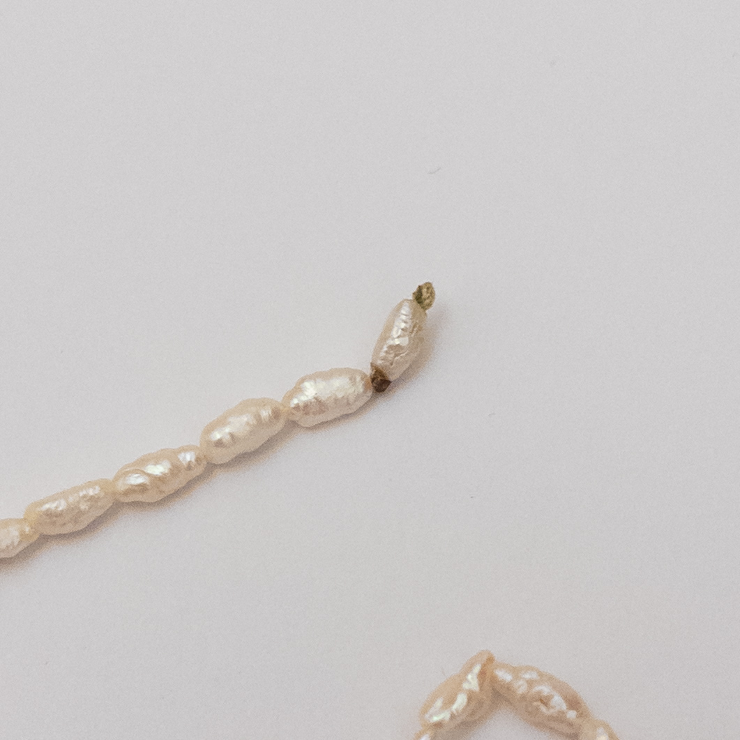 14K Gold and Freshwater Pearl Triple Strand Necklace