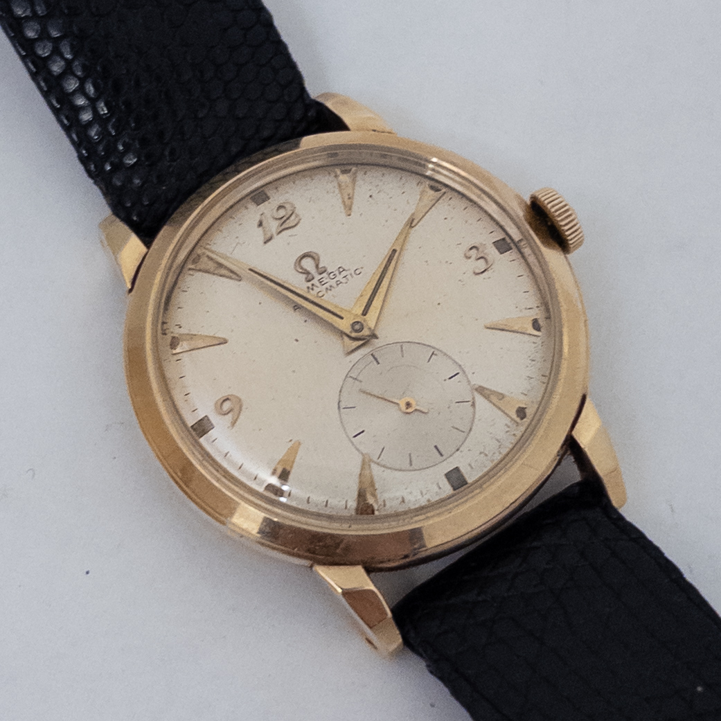 Omega 14K Gold 1950s Bumper Automatic Watch