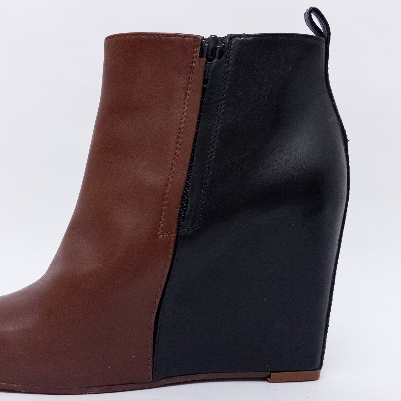 Céline Two-Tone Leather Ankle Boots