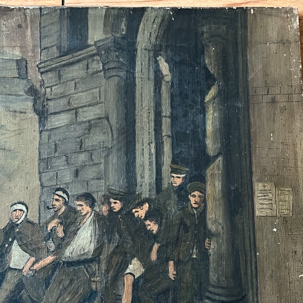 Wounded Scottish Military Oil Painting