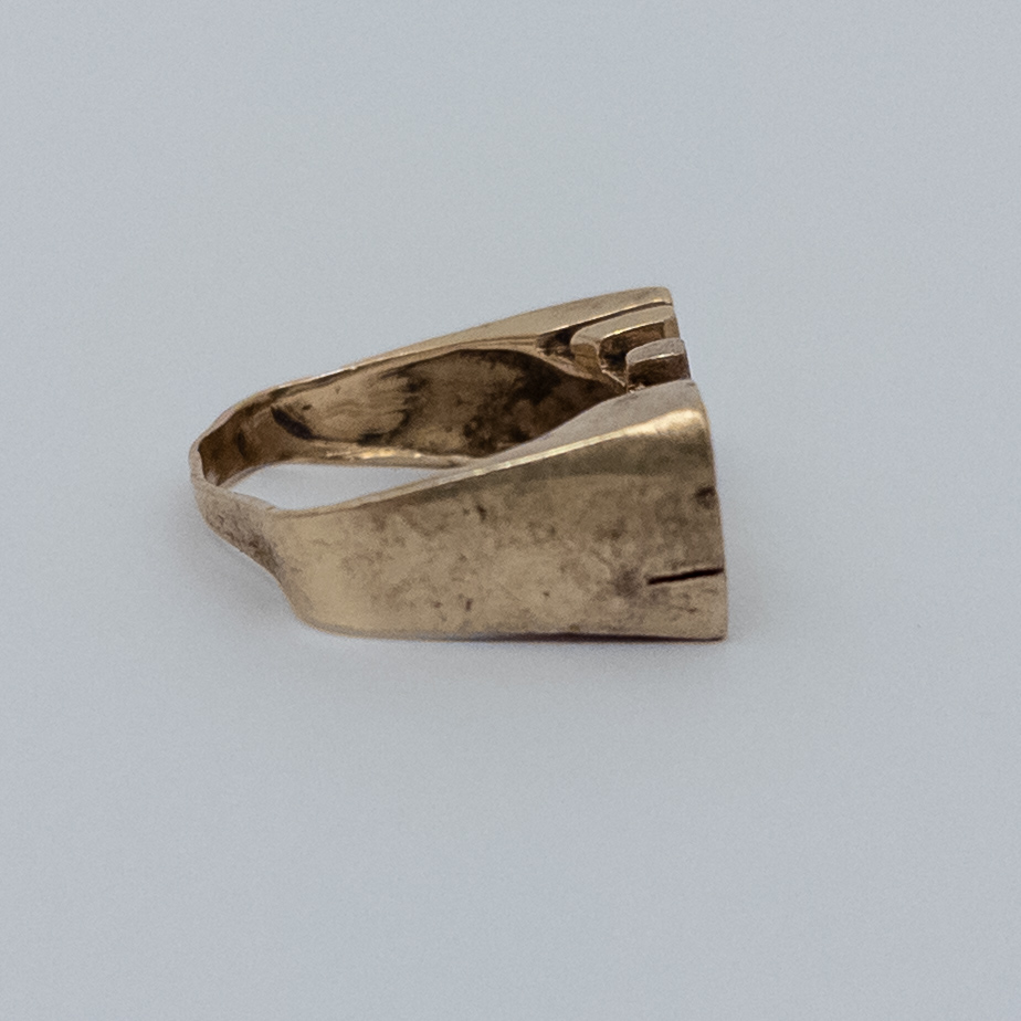 14K Gold 'Ralphie' Nameplate Signet Ring