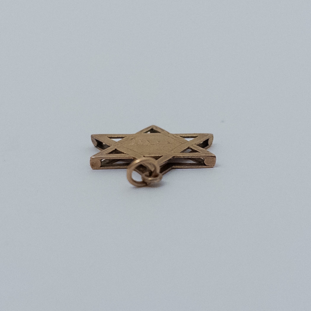 14K Gold Star of David Pendant